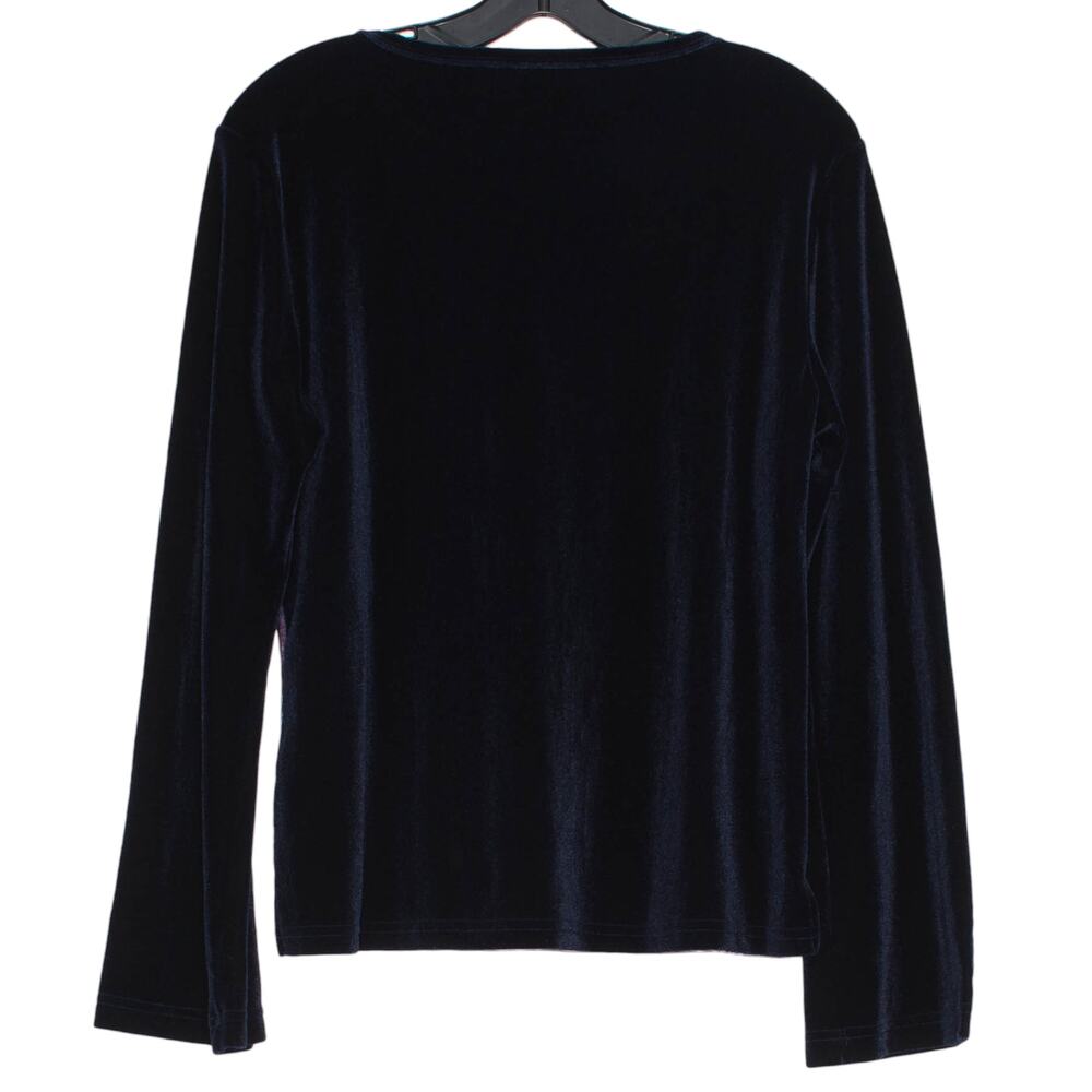 Velvet Top Whimsigoth Dark Fairy Boho Romantic Goth Festival Statement Navy XL - Picture 2 of 6